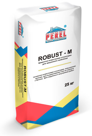 0514 ROBUST-M Штукатурка цементно-известковая Perel  25 кг в Электростали по низкой цене