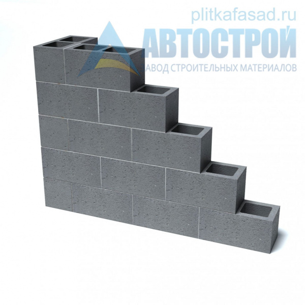 Блок керамзито­бетонный стеновой 190×190(188)x390 мм пустотелый А-Строй в Электростали по низкой цене